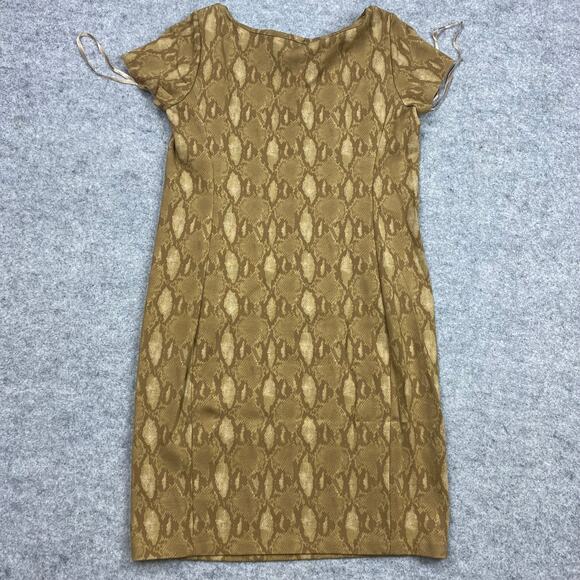 auren Ralph Lauren dress women's M Geometric Western snakeskin alligator gold‎ - Picture 1 of 10